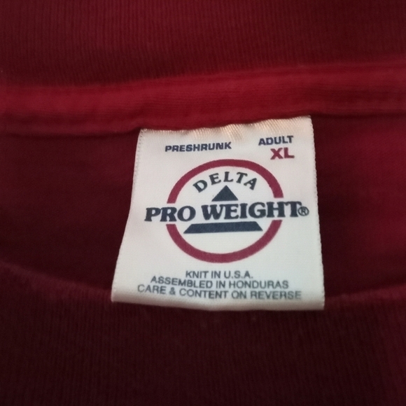 Delta Pro Weight Indiana University T-shirt , XL, Red, Pre_owned - Picture 4 of 5